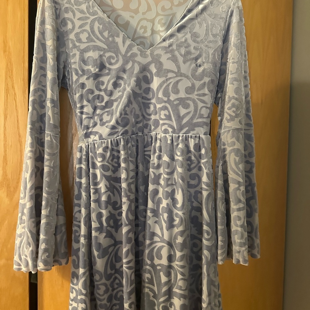 Charlotte Russe Light Blue Long Sleeve Dress